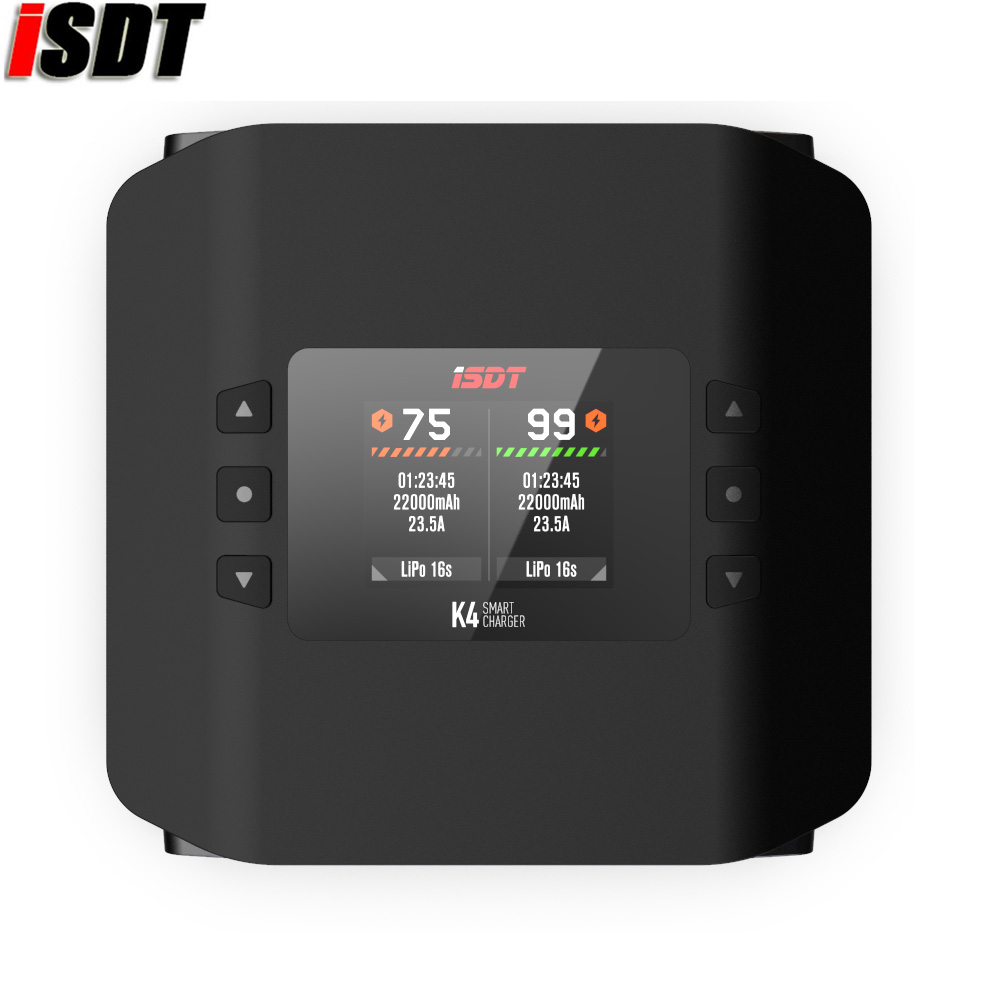 Isdt K4 Dual Lipo Charger - Carregador Inteligente de Bateria de Lítio