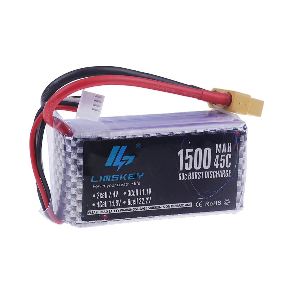 Bateria lipo 2s 3s 4S 6s 7.4v  - 4S Lipo Battery 14.8V 6000Mah avaliação e preço